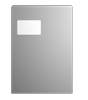 Briefumschlag DIN B4 (Lasche an der schmalen Seite), haftklebend mit Fenster, einseitig 1/0 schwarz-/weiß bedruckt